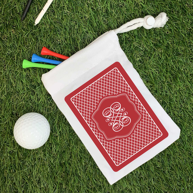 Personalised Queen Of Clubs Golf Tee Bag - Golf Lover Gift - Stocking Filler For Her - Funny Golfing Bag - Golfer Pouch - Hand finished in the UK