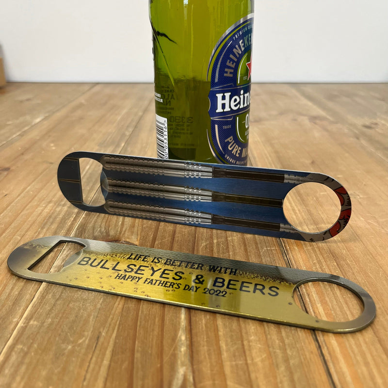 Personalised Darts Bottle Opener Gift for Darts Fan