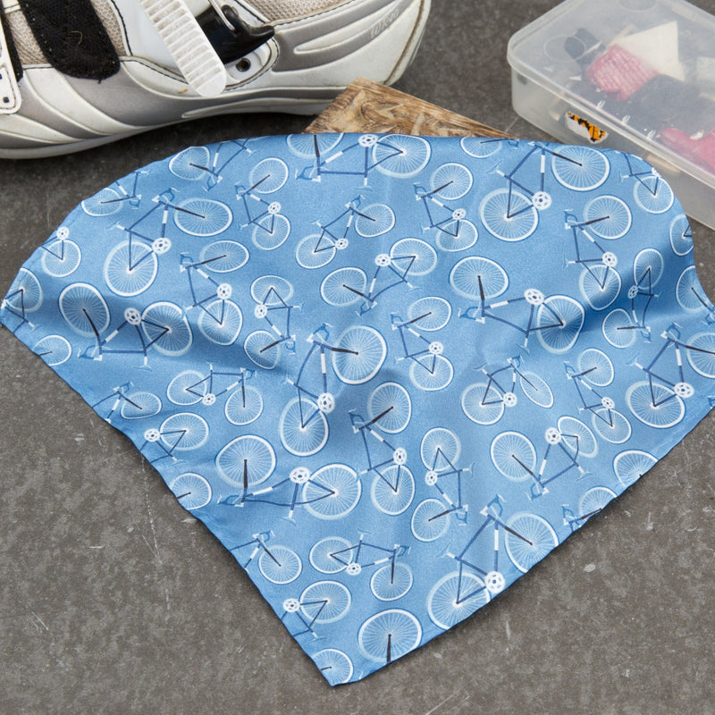 Bicycle Pattern Personalised Pocket Square