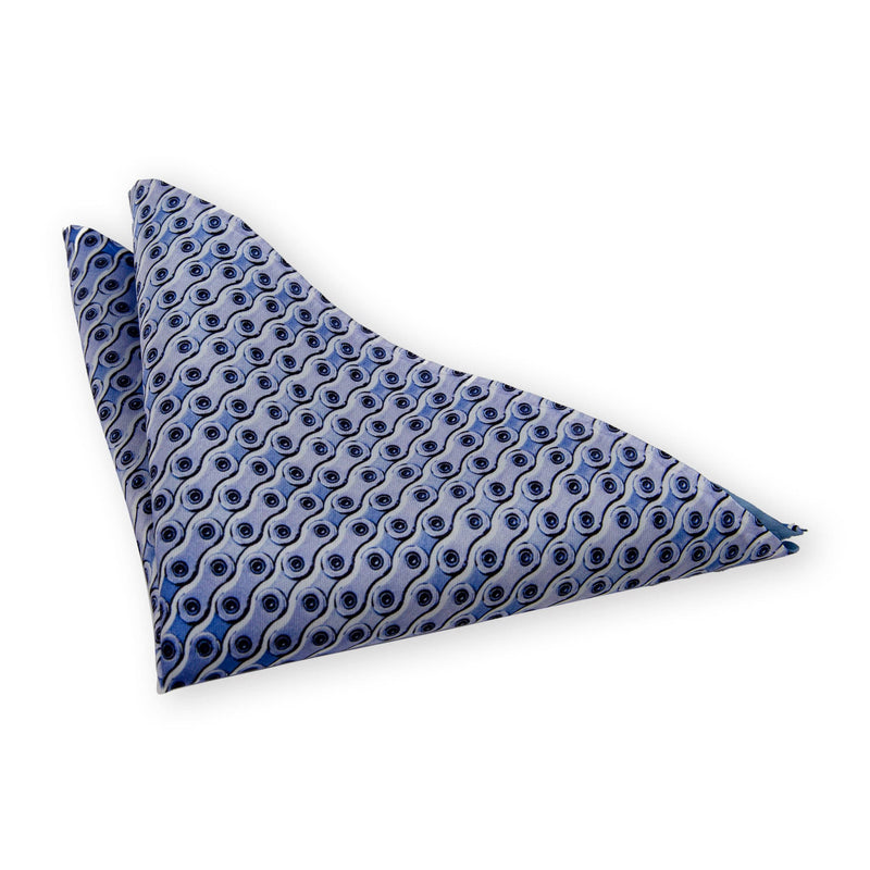 Bike Chain Patterned Personalised Pocket Square