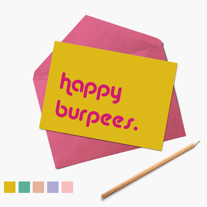 Happy Burpees Birthday PR Greetings Card