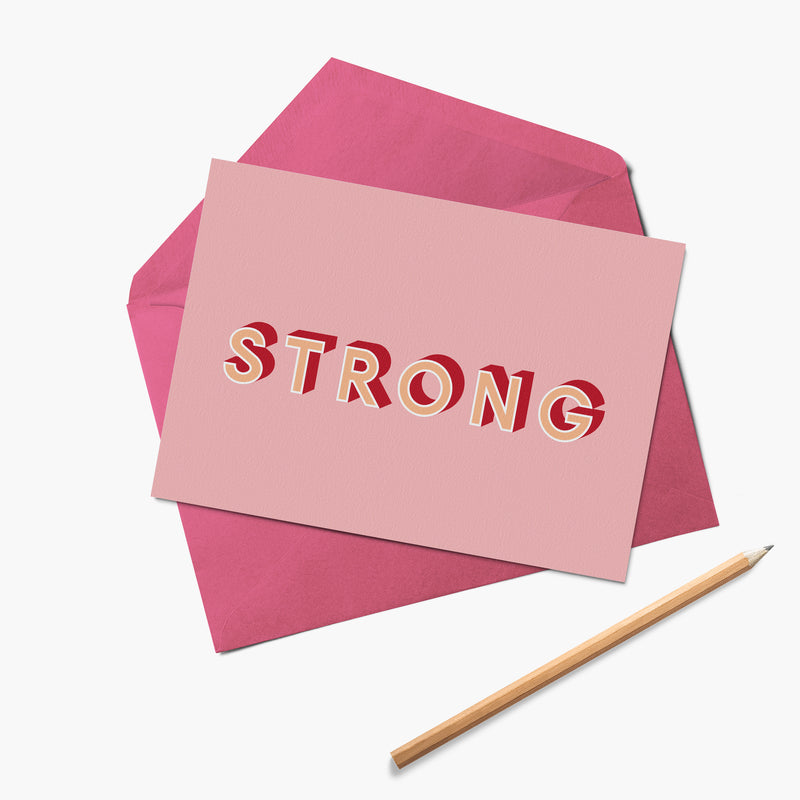 STRONG Athlete Motivation Greetings Card