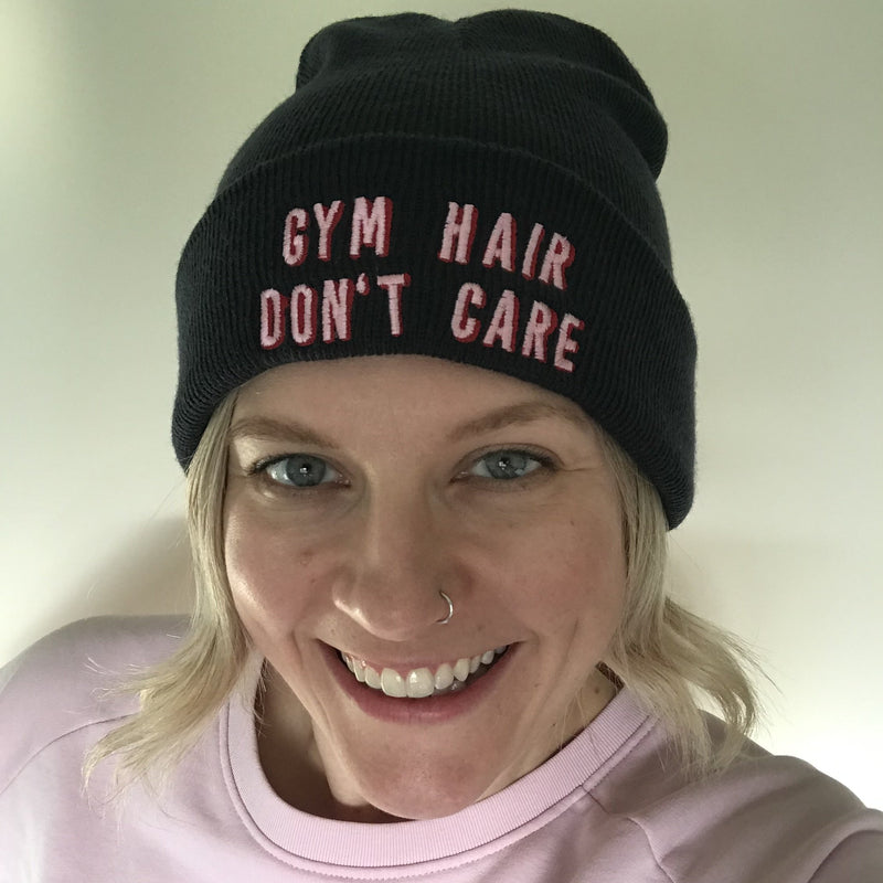 Gym Hair Don't Care Beanie Hat