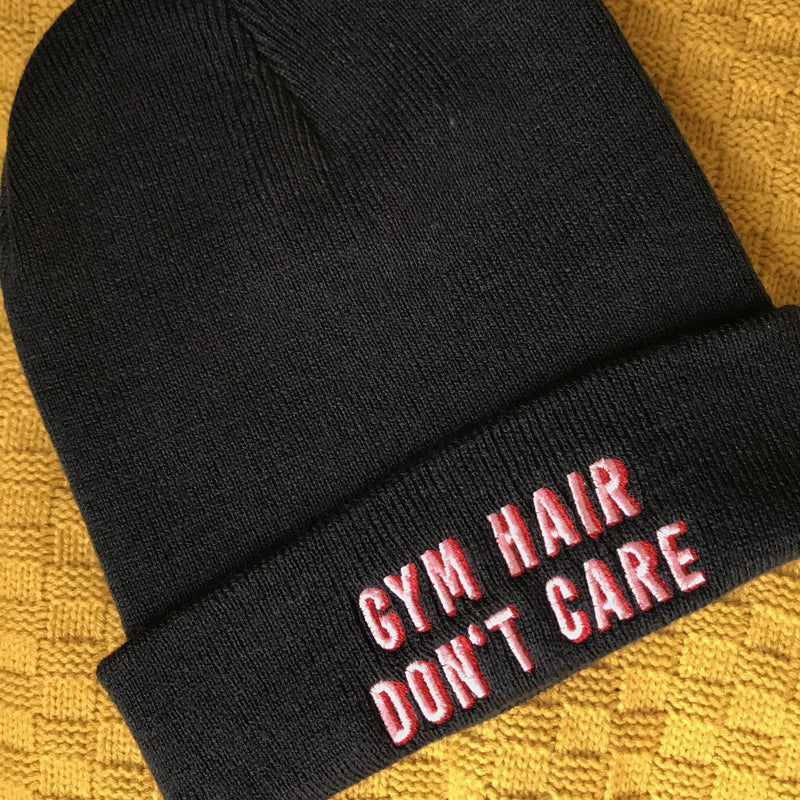 Gym Hair Don't Care Beanie Hat