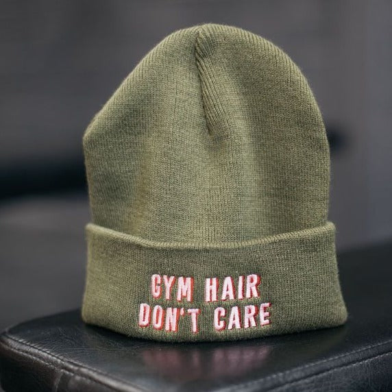 Gym Hair Don't Care Beanie Hat