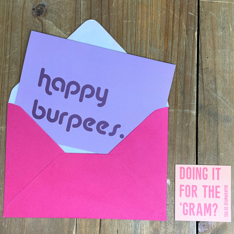 Happy Burpees Birthday PR Greetings Card