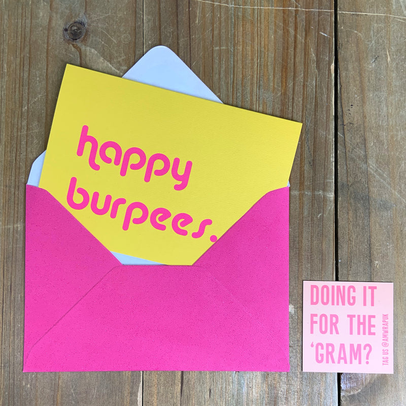 Happy Burpees Birthday PR Greetings Card