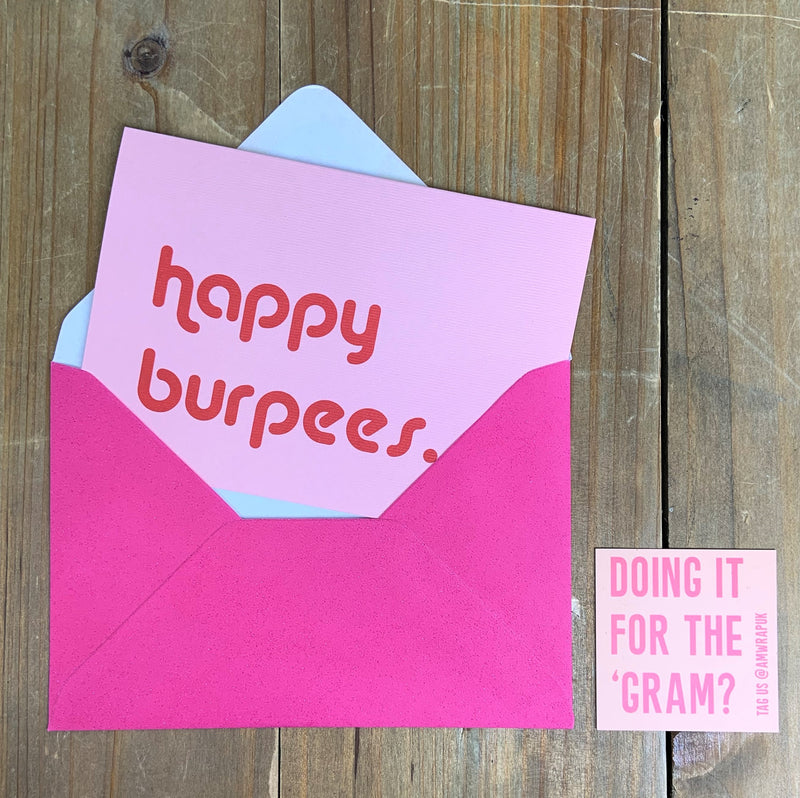 Happy Burpees Birthday PR Greetings Card