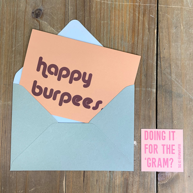 Happy Burpees Birthday PR Greetings Card