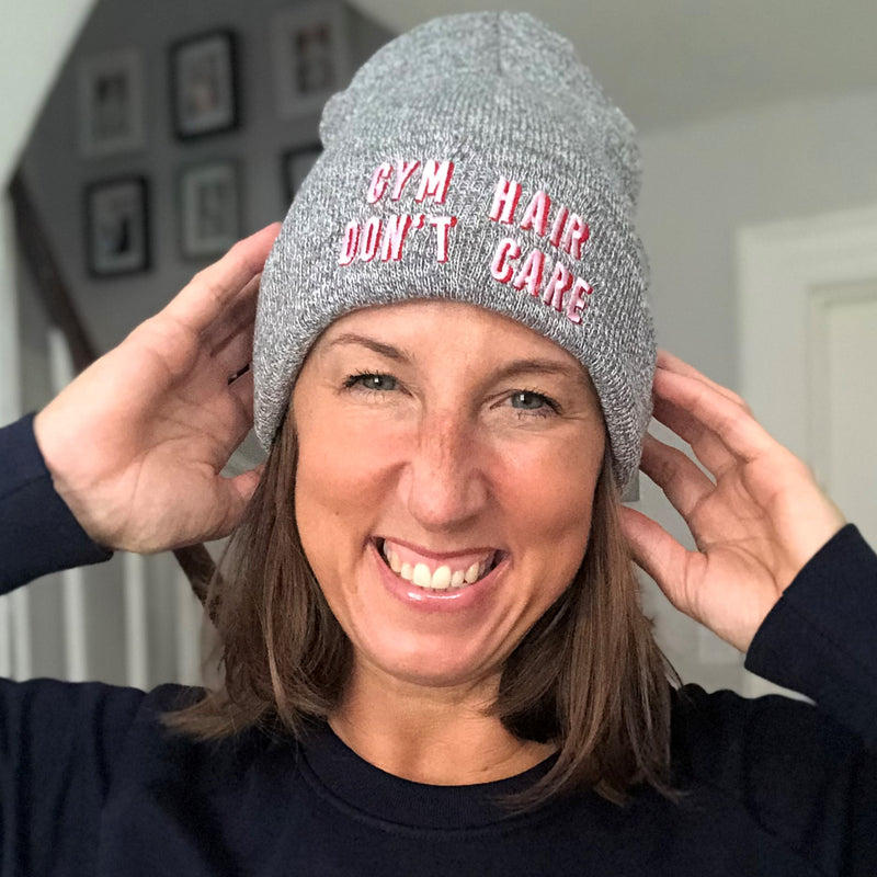 Gym Hair Don't Care Beanie Hat
