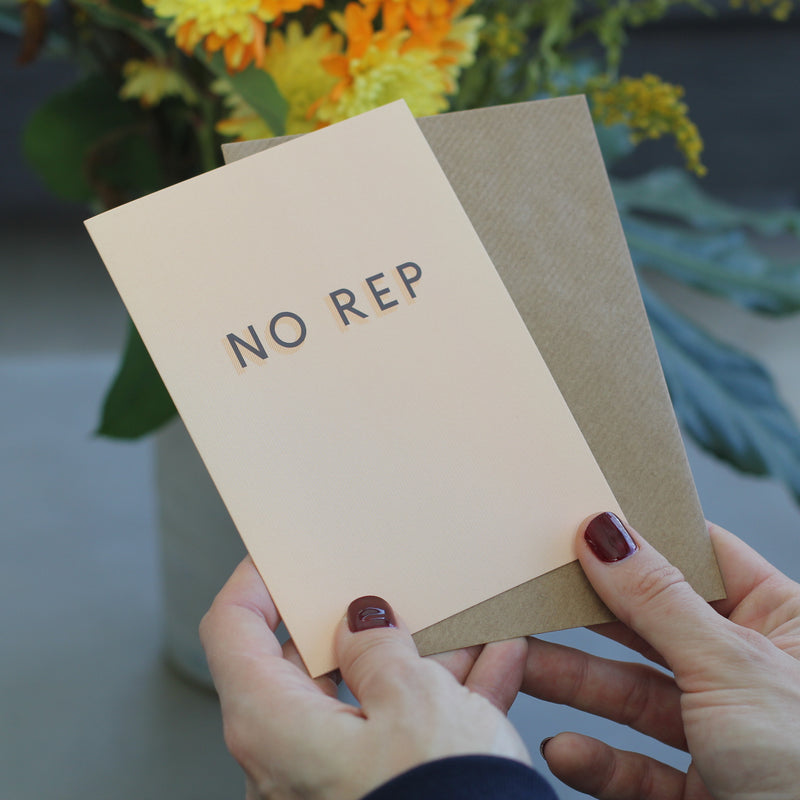 No Rep - Funny Gym Fitness Judge Greetings Card